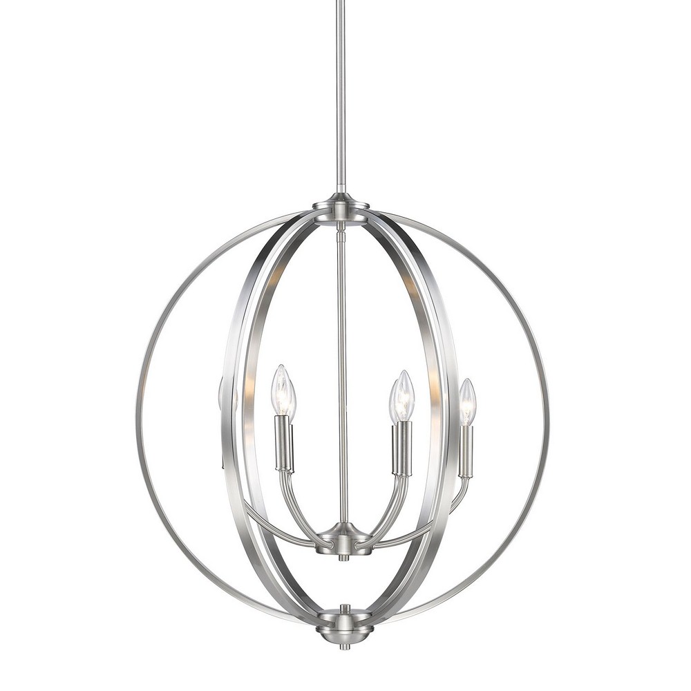 Golden Lighting-3167-6 PW-Colson - 6 Light Chandelier in Durable style - 28.75 Inches high by 27.25 Inches wide No Shade  Pewter Finish